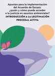 Apuntes implementación. Acuerdo de Escazú: Introducción legitimación procesal activa