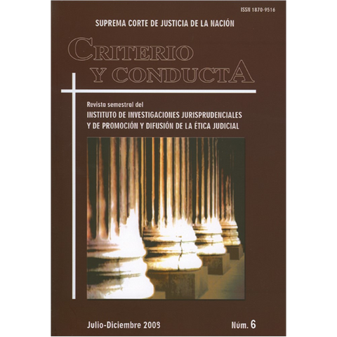 Revista criterio y conducta núm. 6 julio a diciembre 2009