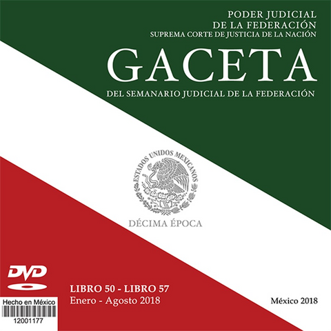 Dvd Gaceta SJF 10a. L 57, Ago 2018