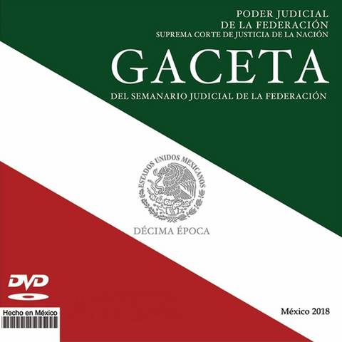 Dvd Gaceta SJF 10a. L 60, Nov 2018