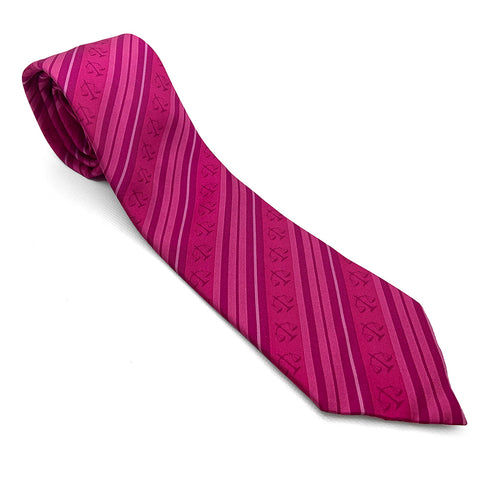 Corbata rosa en Seda Tipo Twill con imagen de balanza