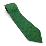 Corbata verde en Seda Tipo Twill con imagen de águila.